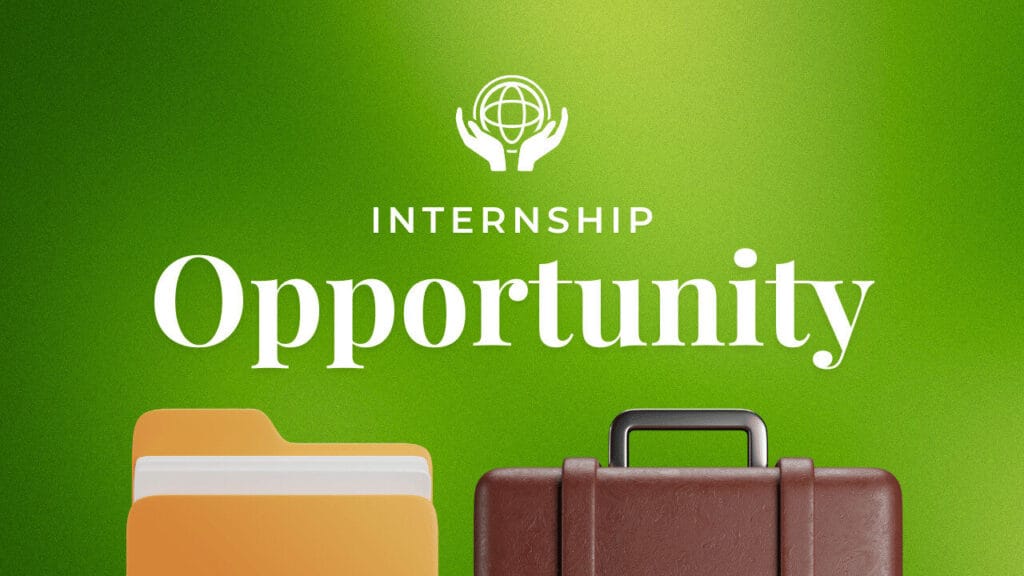 AENI Internship Opportunity with a 3d folder and briefcase below the title